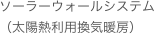 ソーラーウォールシステム　
（太陽熱利用換気暖房）　　　　　